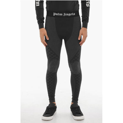 Palm Angels Stretch Fabric Active Leggings