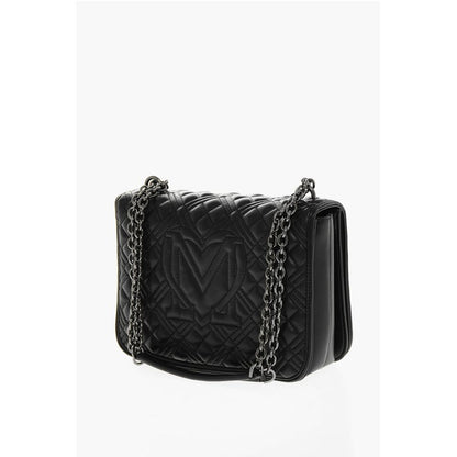 Moschino LOVE Quilted Faux Leather Shoulder Bag