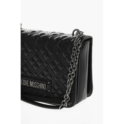 Moschino LOVE Quilted Faux Leather Shoulder Bag