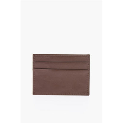 Corneliani Solid Color Leather Card Holder