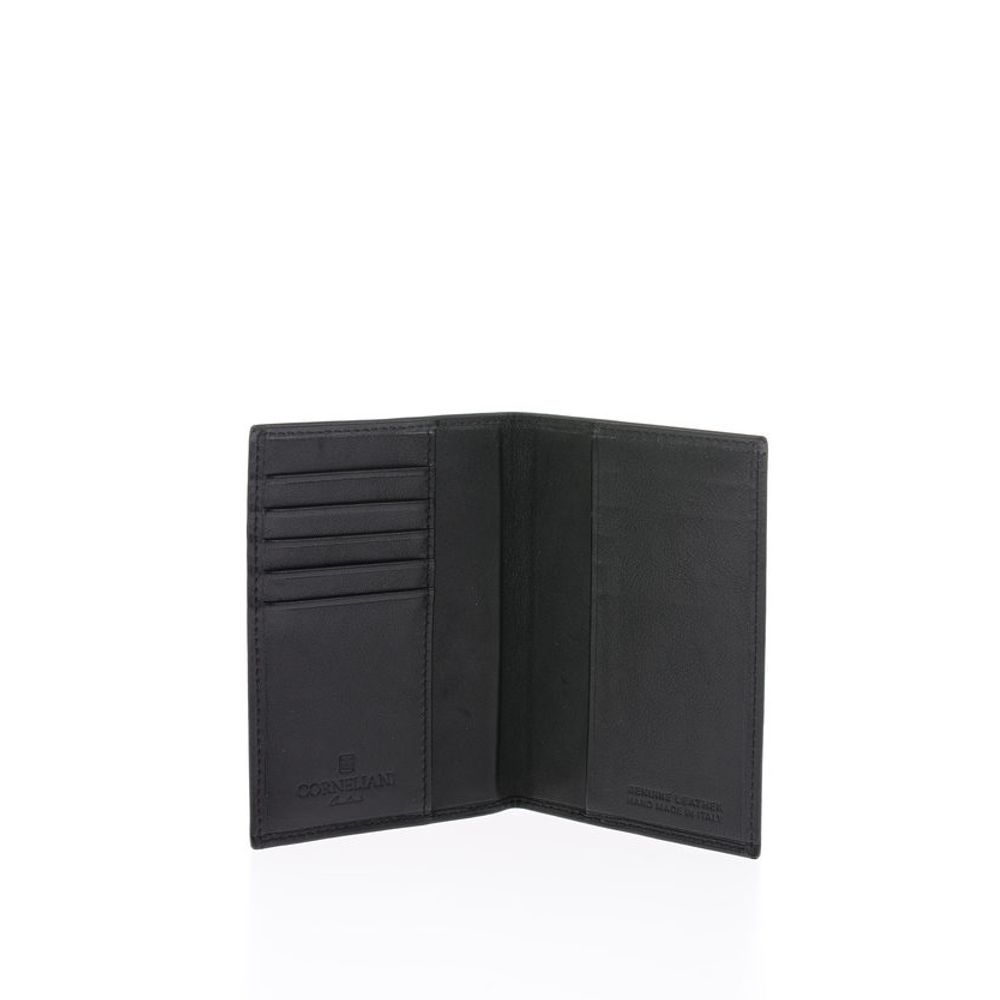 Corneliani Solid Color Leather Card Holder