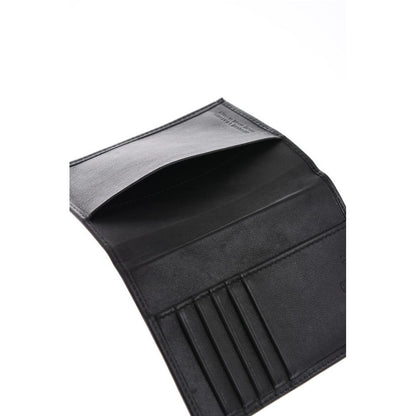 Corneliani Solid Color Leather Card Holder