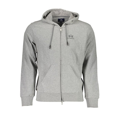 La Martina Brown Cotton Men Sweater Hoodie