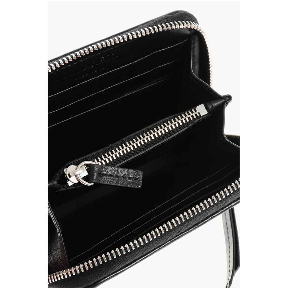 Dsquared² Patent Leather Wallett with Decorative Eyelets