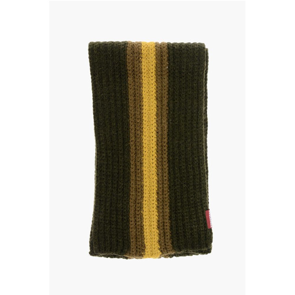 Dsquared² Alpaca Blend Scarf with Contrasting Band