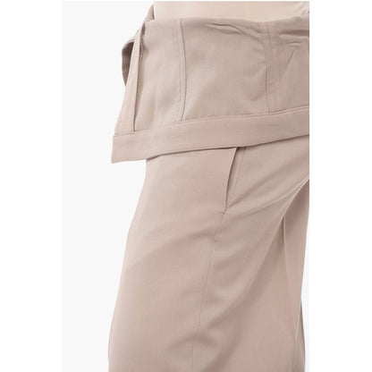 Acne Studios Wide-leg Pants with Fold Over Waist Design