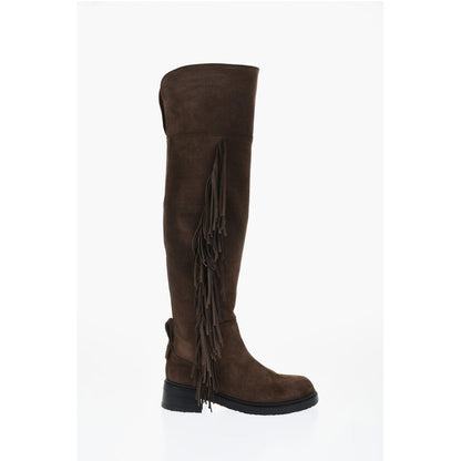 See By Chloé Fringed Suede Thigh-High Boots