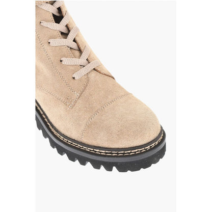 See By Chloé Suede Combat Boots With Buckles