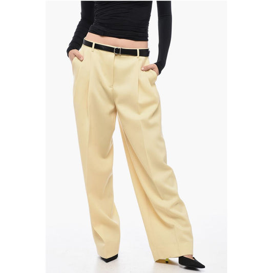 Jil Sander Grain de Poudre Wool Pants with Wide Leg