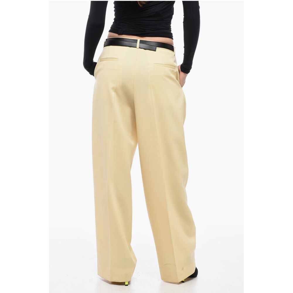 Jil Sander Grain de Poudre Wool Pants with Wide Leg