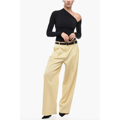Jil Sander Grain de Poudre Wool Pants with Wide Leg