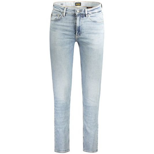 Hugo Boss Light Blue Cotton Mens Jeans
