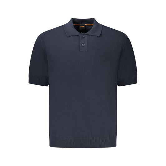 Hugo Boss Blue Cotton Sweater