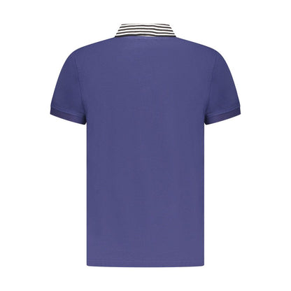 Cavalli Class Blue Cotton Men Polo Shirt