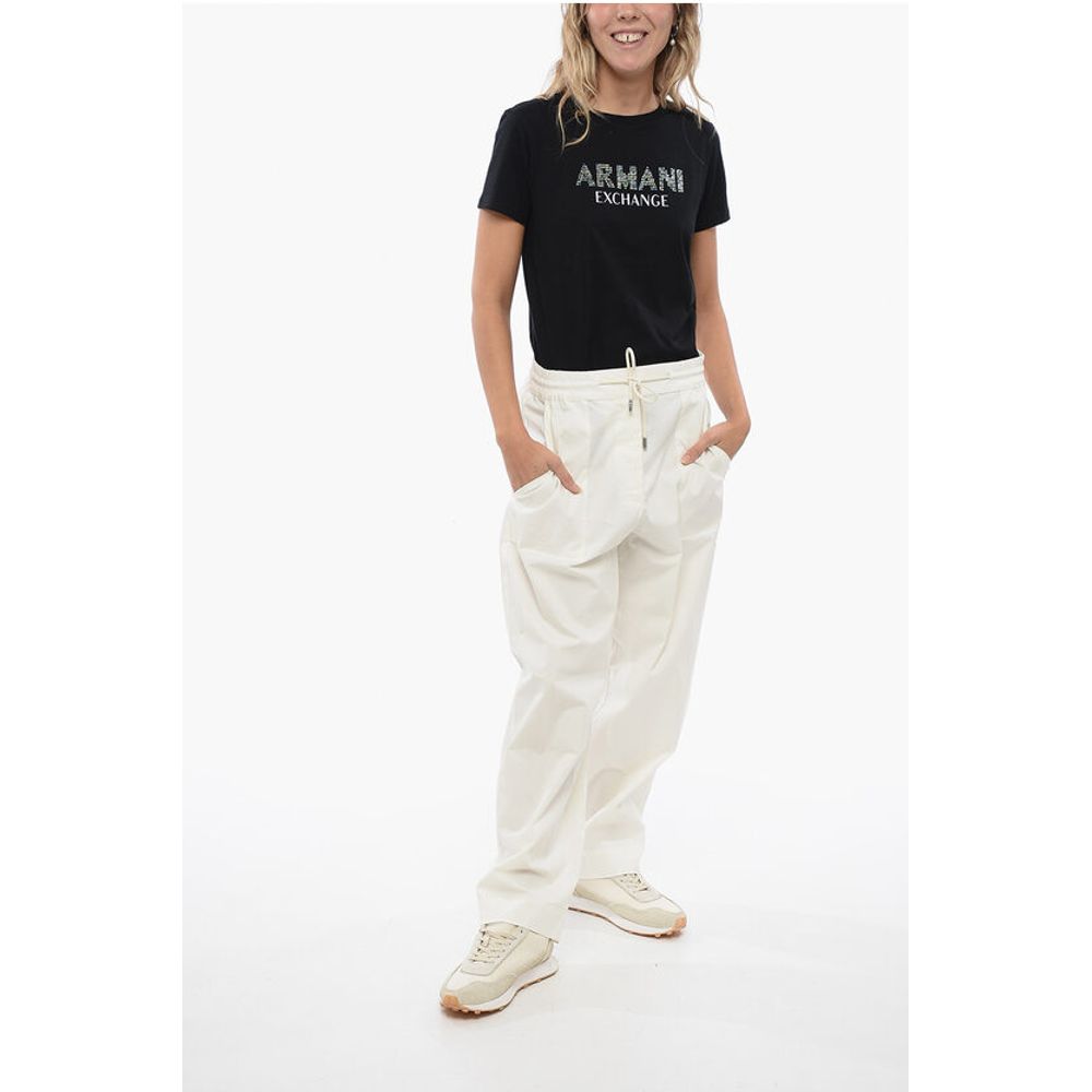Armani Stretch Cotton Pants with Drawstring