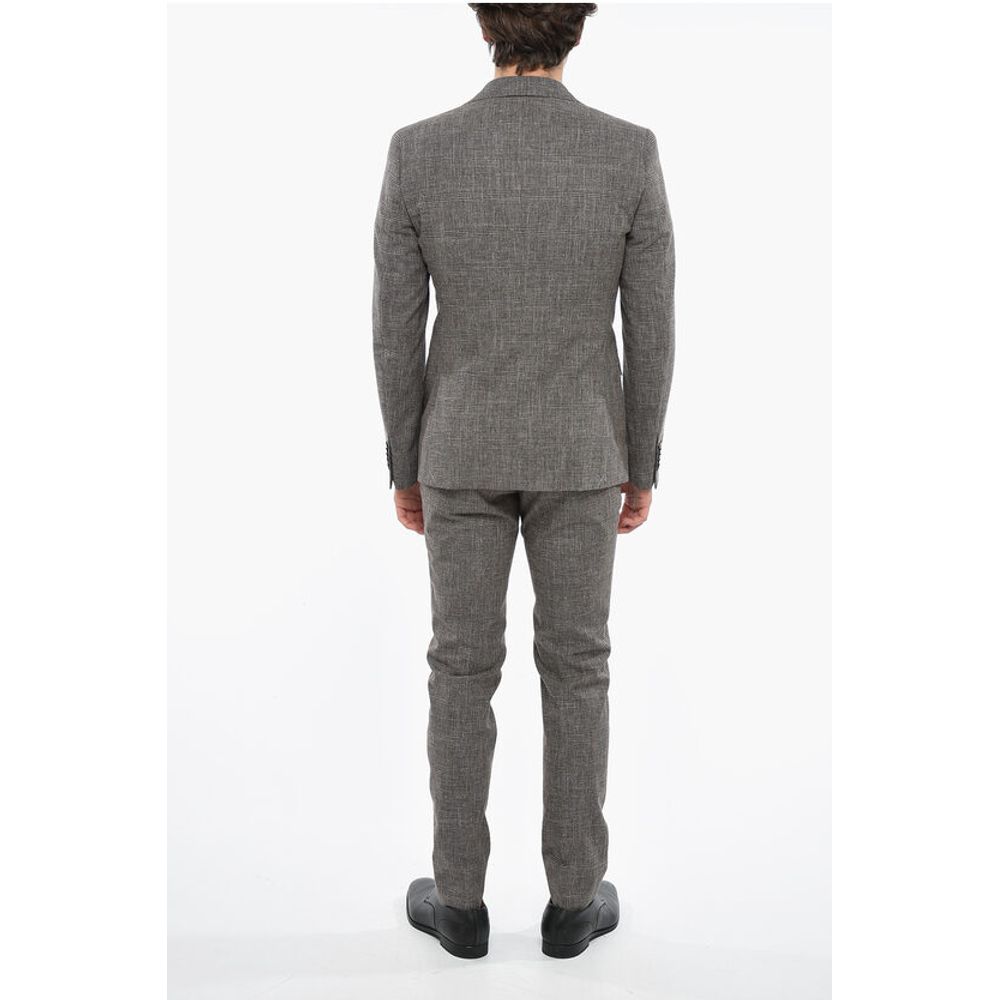 Corneliani CC COLLECTION District Check RESET Cotton Blend Suit