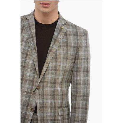 Corneliani CC COLLECTION 2 Button RESET District Checkered Suit