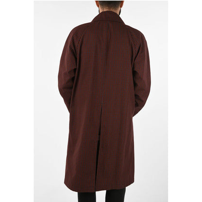 Corneliani mini check CARTESIO hidden closure coat