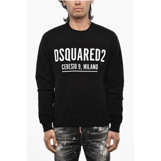 Dsquared² Cotton Crew-Neck with Logo Print