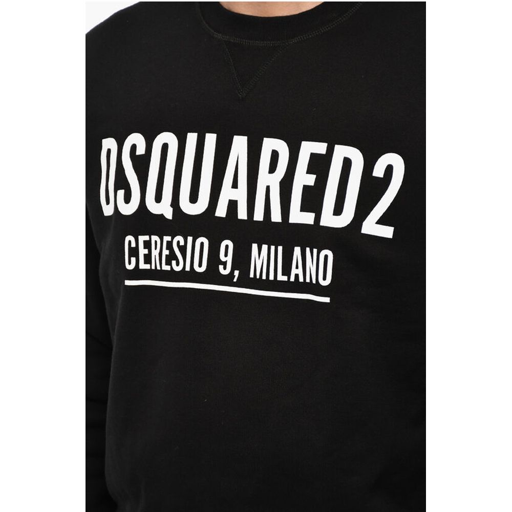 Dsquared² Cotton Crew-Neck with Logo Print