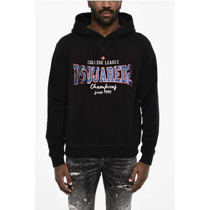 Dsquared² Cotton Hoodie with Frontal Printed