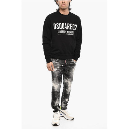 Dsquared² Cotton Crew-Neck with Logo Print