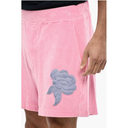 Dsquared² Chenille Shorts with Rose Embroidery
