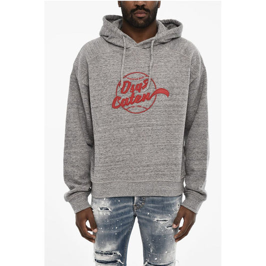 Dsquared² Cotton Hoodie with Embossed Logo