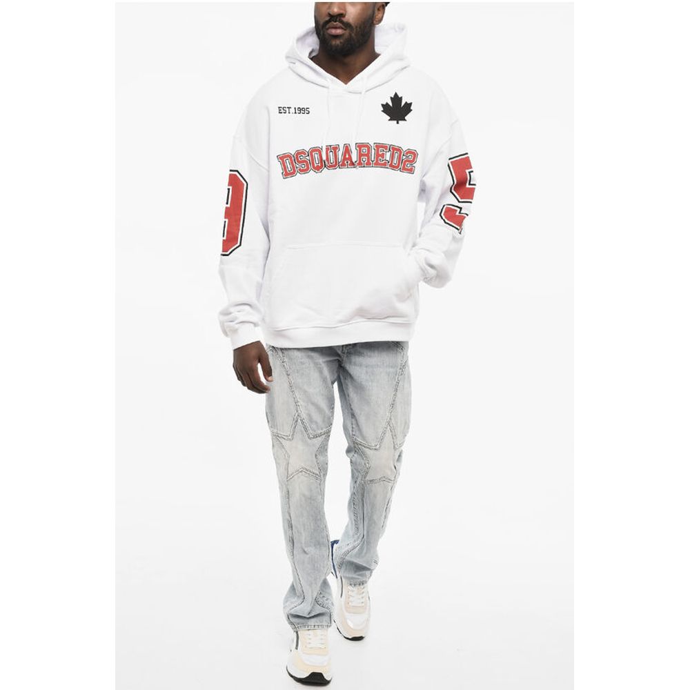 Dsquared² Cotton Hoodie with Patch Pocket