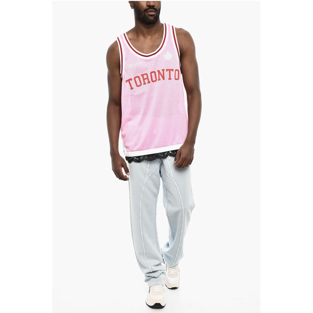 Dsquared² Perforated Tank Top with Contrast Bands