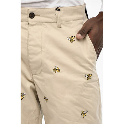 Dsquared² All-Over Embroidered Cotton Twill Cargo Shorts