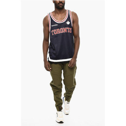 Dsquared² Perforated Tank Top with Contrast Bands