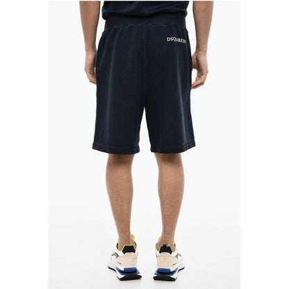 Dsquared² Cotton Shorts with Hem Print