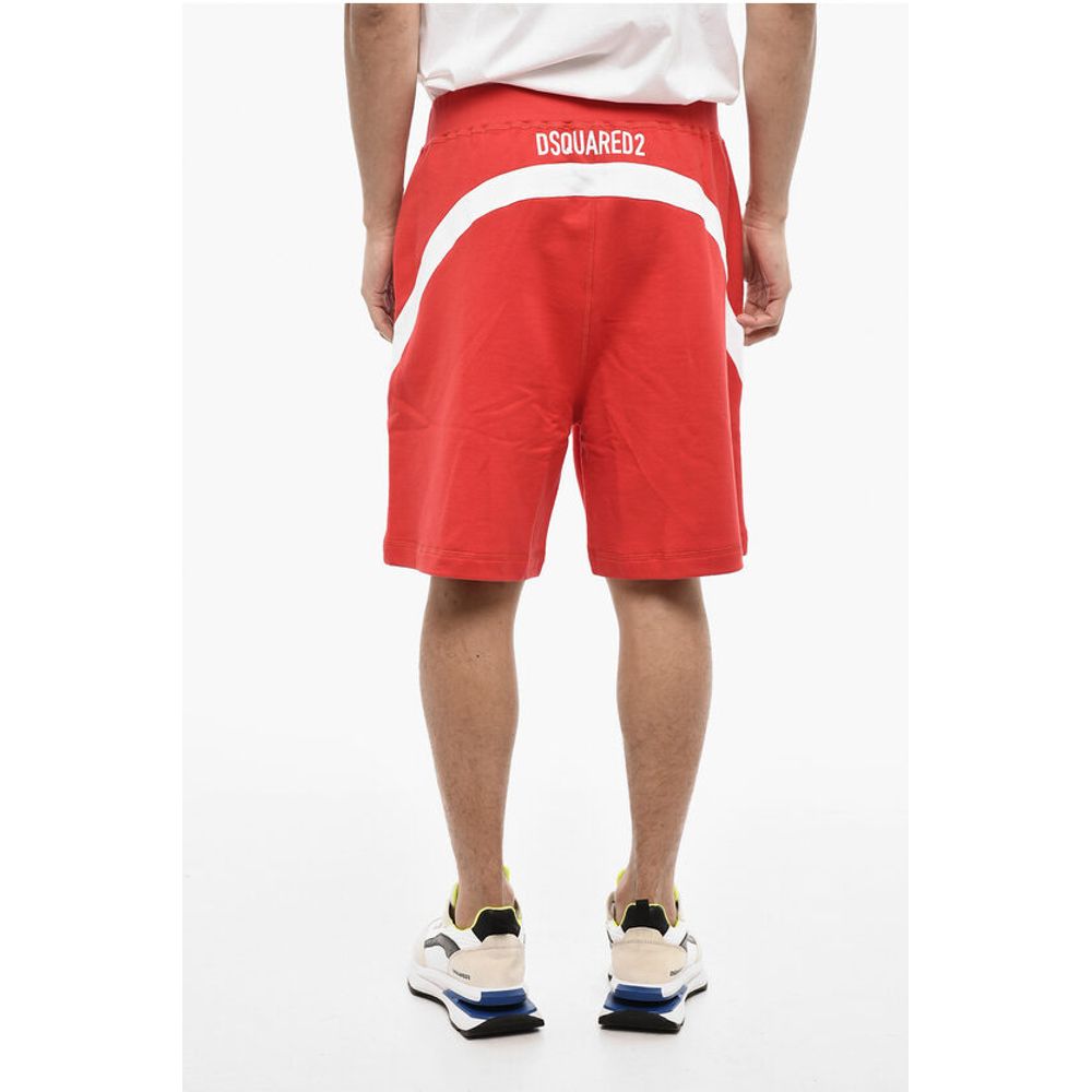 Dsquared² Cotton Shorts with Contrasting Side bands