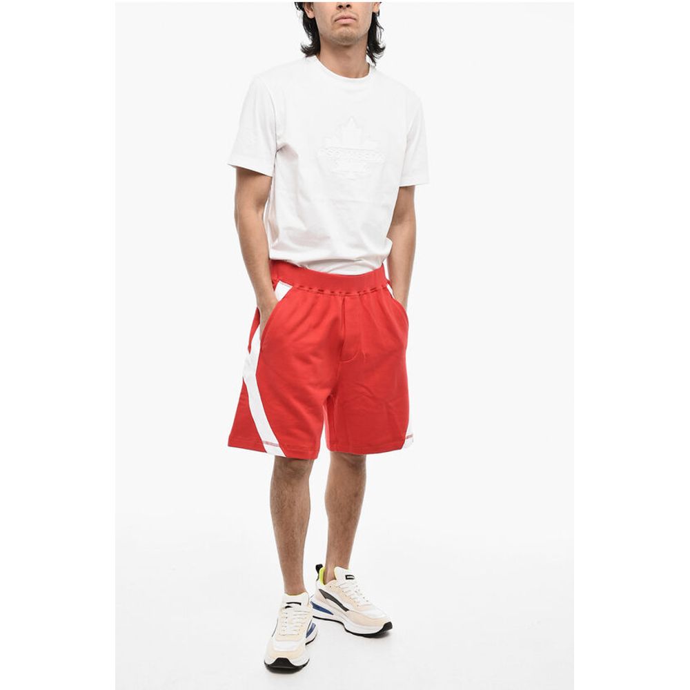 Dsquared² Cotton Shorts with Contrasting Side bands
