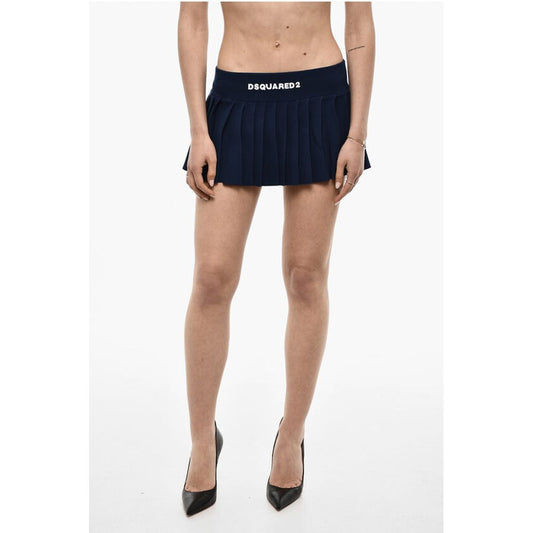 Dsquared² Pleated Skirt With Logoed Band