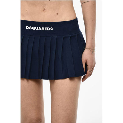 Dsquared² Pleated Skirt With Logoed Band