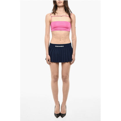 Dsquared² Pleated Skirt With Logoed Band