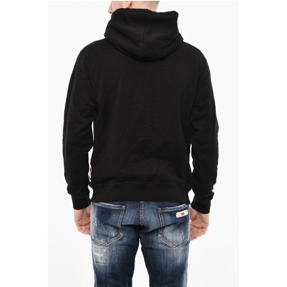 Dsquared² Cotton Hoodie with Gothic Print Logo