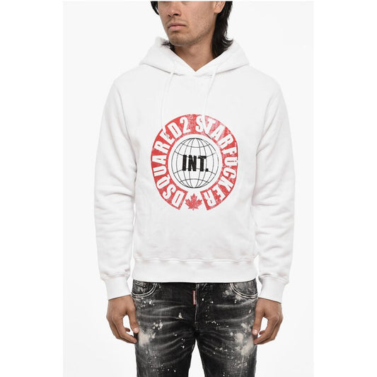 Dsquared² Cotton Hoodie With contrast Print