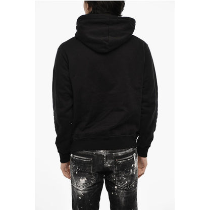 Dsquared² Cotton Hoodie with Maxi Print