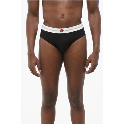 Dsquared² Cotton Blend Slip with Logoed Elastic Waistband