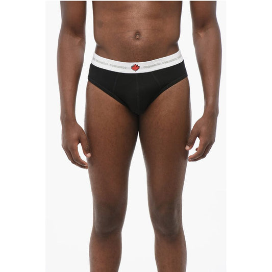 Dsquared² Cotton Blend Slip with Logoed Elastic Waistband