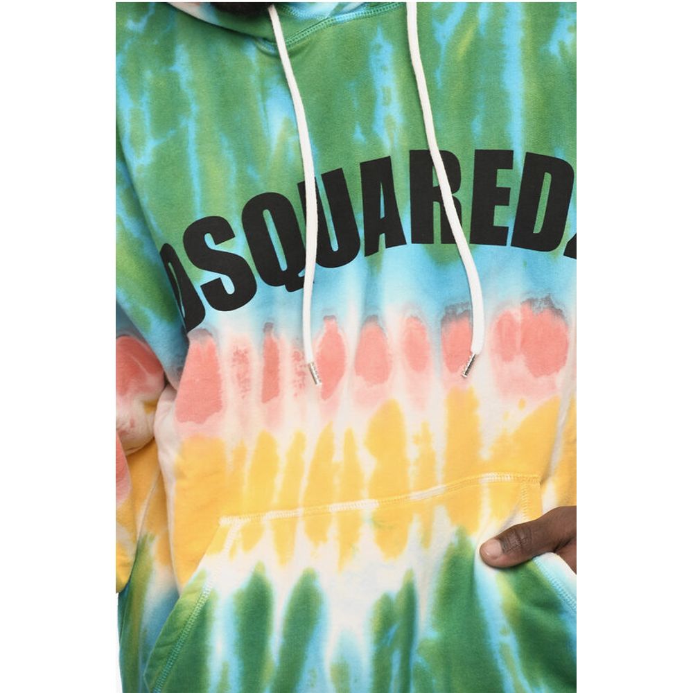 Dsquared² Tie Dye Effect Cotton Hoodie