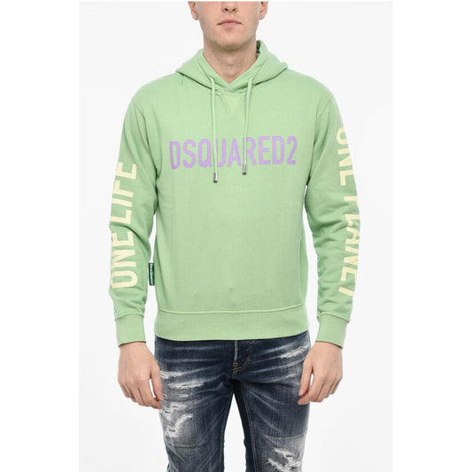 Dsquared² Cotton Hoodie with Prints