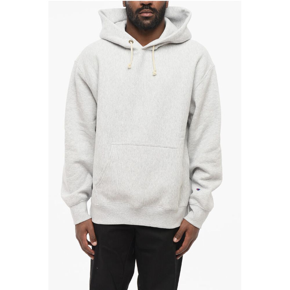 Champion Solid Color Fleeced Cotton Hoodie