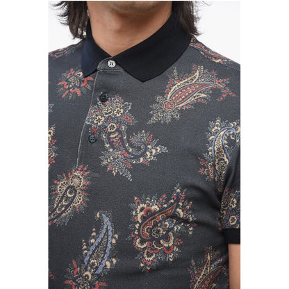Etro Paisley Patterned Piquet Cotton Polo