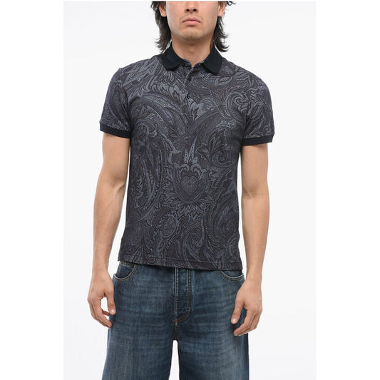 Etro Paisley Patterned Piquet Cotton Polo