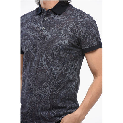 Etro Paisley Patterned Piquet Cotton Polo