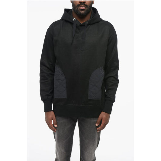 Junya Watanabe Cotton Hoodie with Quilted Nylon Inserts